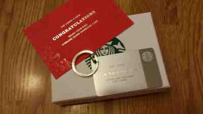 Limited Edition Starbucks .925 Sterling Silver Gift Card Keychain $0 balance - Sold on eBay Nov, 6th 2018 for $79.99