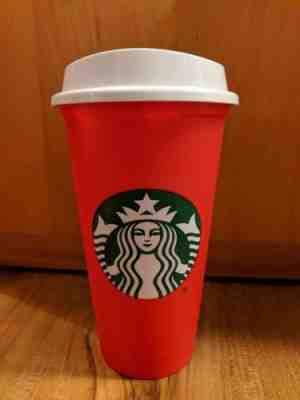 Brand New Starbucks Christmas Holiday Red Reusable 16oz Cup - Limited Edition - Sold on eBay Nov, 6th 2018 for $3.90