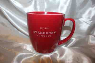 Starbucks Coffee Co Est 1971 Red Cup White Trim 2007 Abbey Mug 18 fl oz - Sold on eBay Nov, 18th 2018 for $13.99