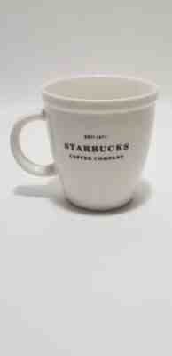 2006 Starbucks Mug 18 oz. White Abbey Est 1971 Barista Coffee cup - Sold on eBay Nov, 18th 2018 for $12.00