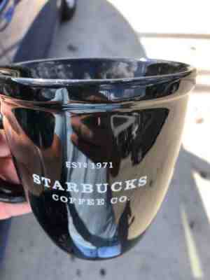 Starbucks Barista 2006 White Black ABBEY Mug Ceramic Coffee Est 1971 Large 18 oz - Sold on eBay Sep, 10th 2018 for $3.25