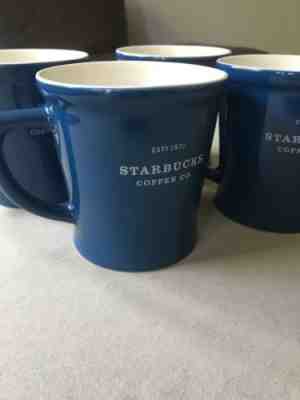 2008 Starbucks Coffee est 1971 Large Porcelain Mug 18 Oz Navy Blue and White - Sold on eBay Sep, 10th 2018 for $30.00