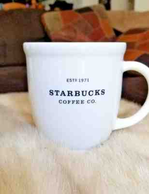 2007 STARBUCKS COFFEE CO EST 1971 LARGE ABBEY BLACK &  WHITE MUG 18 OZ - Sold on eBay Sep, 8th 2018 for $18.00