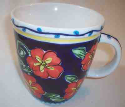 Starbucks Coffee: Blue and Red Floral Barista Mug: 2002: EXC: NR - Sold on eBay Sep, 16th 2018 for $3.99
