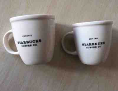 2002 Starbucks Mug Barista Established 1971 Mini Coffee Cup 6 oz Tea Set Of 2 - Sold on eBay Sep, 13th 2018 for $12.99