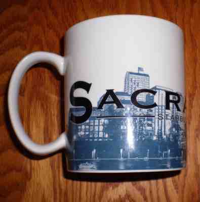 Starbucks Coffee Mug 2002 Sacramento Skyline Series One Barista - Sold on eBay Sep, 12th 2018 for $6.00