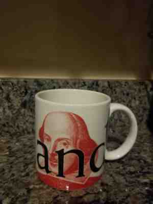 Starbucks Mug England Coffee Cup 2002 20 oz City Mug Shakespeare - Sold on eBay Sep, 9th 2018 for $3.99