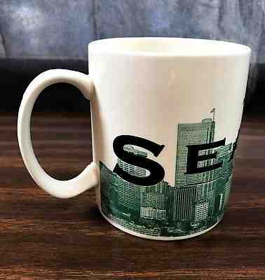 2002 Starbucks Skyline Series One Seattle The Emerald City Coffee Mug Cup VGC - Sold on eBay Sep, 8th 2018 for $9.00