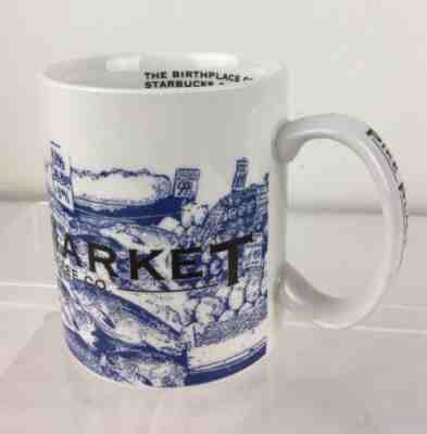 EUC 2002 Pike Place Market Seattle Birthplace of Starbucks Coffee Mug 18 oz Blue - Sold on eBay Sep, 4th 2018 for $9.99