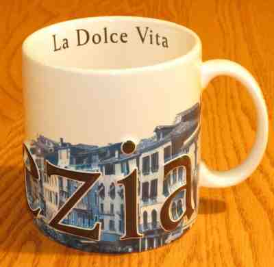 Venezia Starbucks Mug 2003 Italian Edition II Barista Collector Series 3D Text - Sold on eBay Oct, 2nd 2018 for $14.00