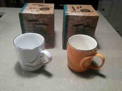 Starbucks 2003 Set Of 2 Halloween Mugs 3D Pumpkin  And  3D Ghost . Excellent! - Sold on eBay Oct, 1st 2018 for $29.99