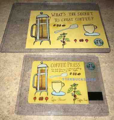 Starbucks Card: 2003 Coffee Press Card with Sleeve - Free Ship - Sold on eBay Sep, 27th 2018 for $30.00