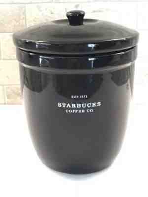 Mint 2003 Starbucks Barista Black Abbey Ceramic Coffee Cannister With Lid - Sold on eBay Sep, 25th 2018 for $30.00
