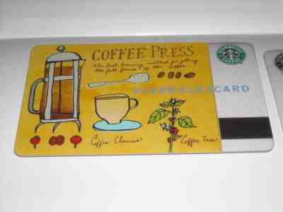 Starbucks Card 2003 coffee press The Best Brewing Method No Value coffee cherry - Sold on eBay Sep, 21st 2018 for $8.00