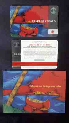 Starbucks Card 2003 "Heritage" Canada Canoe with MINT Matching Sleeve - Sold on eBay Sep, 20th 2018 for $90.00