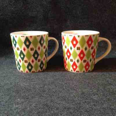 Starbucks Barista Christmas Mugs, set of 2, 2003 - Sold on eBay Sep, 15th 2018 for $10.00