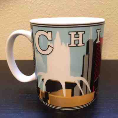 2003 Starbucks Barista CHICAGO DECO Skyline City Scenes Mug Cup 16oz W/STICKER - Sold on eBay Sep, 15th 2018 for $16.99