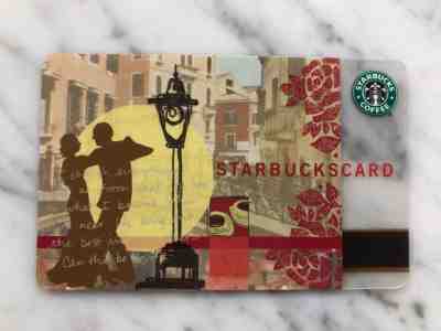 Starbucks Card - RARE 2004 Italian Lamp Post Dance - Sold on eBay Sep, 25th 2018 for $30.00