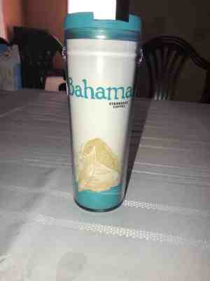 Starbucks Bahamas Hot Cold Coffee 12 oz. Tumbler Mug Blue 2004 - Sold on eBay Sep, 16th 2018 for $17.99