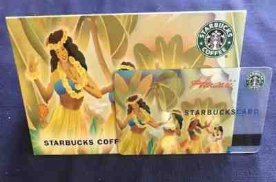 Hawaii HULA Starbucks Card RARE 2004 with matching sleeve  - Sold on eBay Sep, 15th 2018 for $25.00