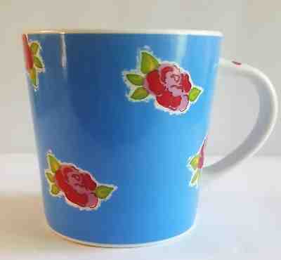 Starbucks 2004  4" Barista Coffee Mug Blue with Roses and Green Leaves - Sold on eBay Sep, 11th 2018 for $15.40