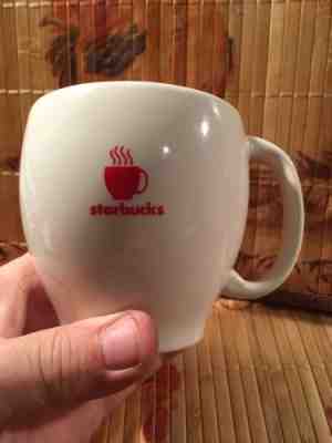 Starbucks 2004 Red Rim Abbey Logo Coffee Tea Cup Mug White  - Sold on eBay Sep, 7th 2018 for $10.00