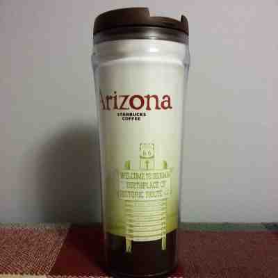 Starbucks State Series ARIZONA Plastic Travel Tumbler Mug Coffee Cup 12 oz. 2004 - Sold on eBay Sep, 7th 2018 for $19.77