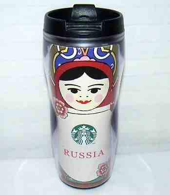 STARBUCKS 2004 16 OZ RUSSIA NESTING DOLL TRAVEL TUMBLER MUG - Sold on eBay Sep, 6th 2018 for $30.00