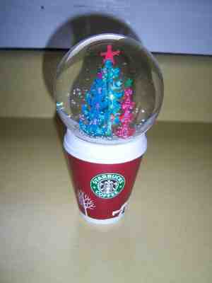 STARBUCKS COFFEE 2006 Christmas Tree Snow Globe - Sold on eBay Nov, 18th 2018 for $13.00