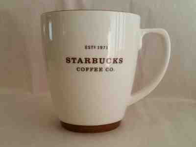 2006 Starbucks Coffee Mug Cup White Cream w/ Brown Trim 18 oz Large - Sold on eBay Nov, 18th 2018 for $8.98