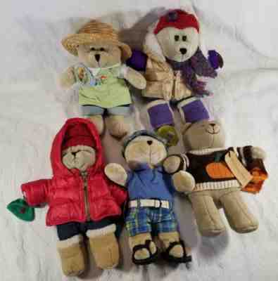 Starbucks Coffee Bearista 2006 2007 2009 Plush Stuffed Animals Lot of 5 - Sold on eBay Nov, 13th 2018 for $10.00