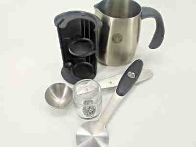 2006 Starbucks Coffee 16 Oz Stainless Steel Milk Frothing Set - Sold on eBay Nov, 13th 2018 for $18.00