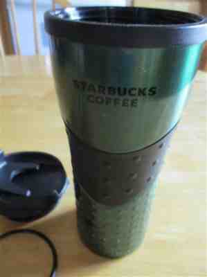 2006 STARBUCKS STAINLESS STEEL 16 oz. GREEN TRAVEL MUG - Sold on eBay Nov, 1st 2018 for $26.00