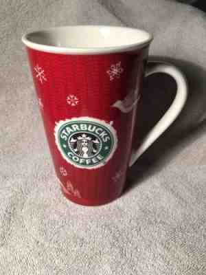 Rare Vintage Starbucks 2006 Red Tall Winter Holiday Coffee Mug Cup 16 OZ. X-MAS! - Sold on eBay Oct, 31st 2018 for $9.99