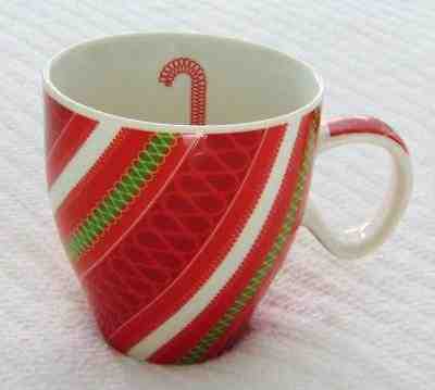 STARBUCKS 2006 CANDY CANE RIBBON STRIPE MUG - EXCELLENT! - Sold on eBay Oct, 30th 2018 for $6.95