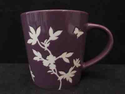 Starbucks 2006 Coffee Cup Flowers & Butterflies Leaves Plum Purple 16 oz Mug  - Sold on eBay Oct, 30th 2018 for $9.99