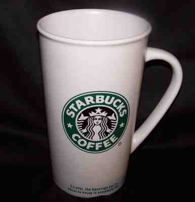 Starbucks White With Mermaid Siren Logo MOCK Grande To Go Cup Mug 2006 16 oz EUC - Sold on eBay Oct, 29th 2018 for $19.99