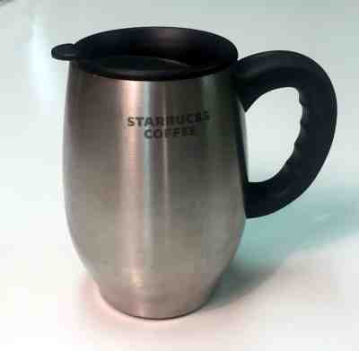 Starbucks® 2006 Tall Stainless Steel Chubby Travel / Desktop Mug - Retired - Sold on eBay Oct, 29th 2018 for $22.88