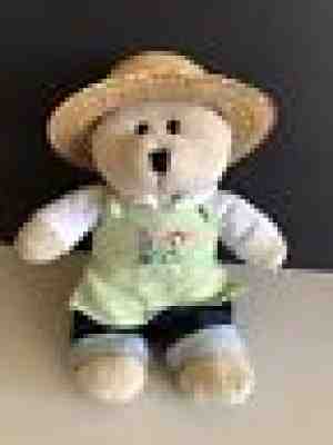 Starbucks Bearista 2006 Garden Bear Plush Toy 47th Edition Hat Apron & Jeans - Sold on eBay Oct, 29th 2018 for $11.99