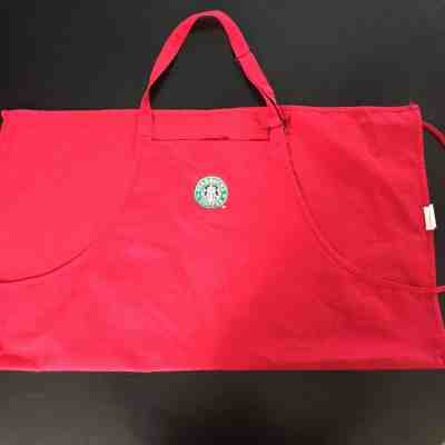 Starbucks Red Christmas Apron Xmas Original 2" Siren Logo Circa 2006-2008 Rare - Sold on eBay Oct, 22nd 2018 for $28.95
