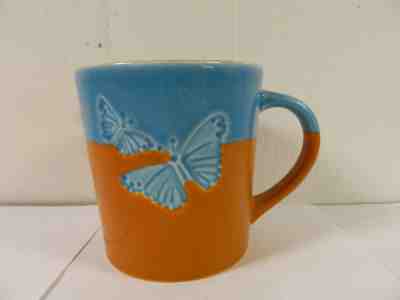 2006 Starbucks Terra Cotta & Aqua Butterflies 17 oz Coffee Mug  - Sold on eBay Oct, 22nd 2018 for $8.09