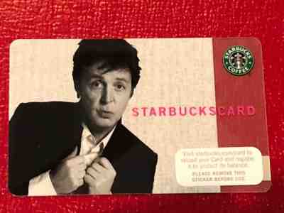 RARE Starbucks Card 2007 Paul McCartney - New MINT Old logo - Sold on eBay Nov, 13th 2018 for $9.95
