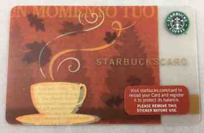 Un Momento Tuo Starbucks Coffee Company Gift Card 2007 Steaming Cup Mug New 6046 - Sold on eBay Nov, 8th 2018 for $10.00