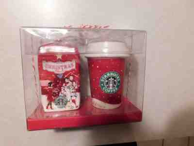 New STARBUCKS Coffee Christmas Ornaments-2007 To Go Cup & Coffee Blend Bag - Sold on eBay Nov, 8th 2018 for $9.99