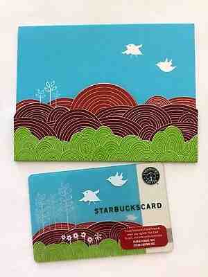 Rare Starbucks Card 2008 Spring Swallows Song w/ Matching Sleeve NEW - Sold on eBay Nov, 10th 2018 for $3.99