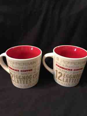 Starbucks 2008 Christmas Holiday Coffee Mug 12 Days Of Christmas 14 Oz Pair - Sold on eBay Oct, 25th 2018 for $19.99
