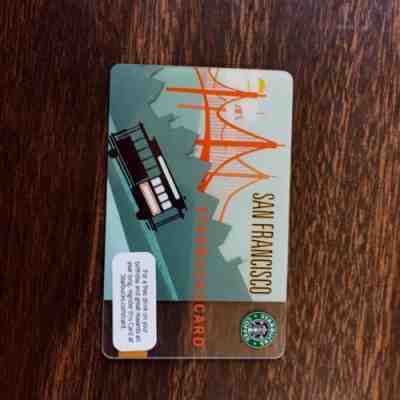 The BEST! STARBUCKS San Francisco 2009 Cable Car Gift Card NEVER USED & Shiny - Sold on eBay Oct, 27th 2018 for $35.50