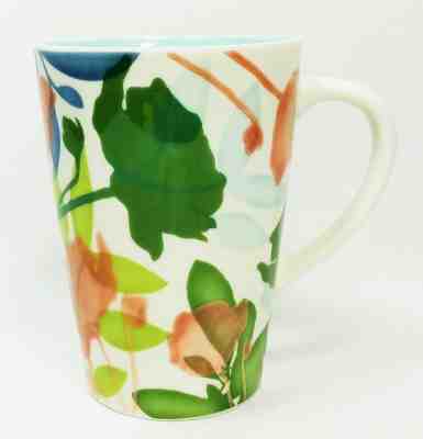 STARBUCKS 2009 Nouvelle Porcelaine D'os Green Flower Leaf Coffee Cup / Mug 14 fl - Sold on eBay Oct, 27th 2018 for $19.00