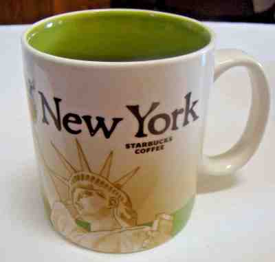 Starbucks Coffee Mug New York Illustrated Collector Series 2009 16 Ounces - NEW - Sold on eBay Oct, 26th 2018 for $39.99