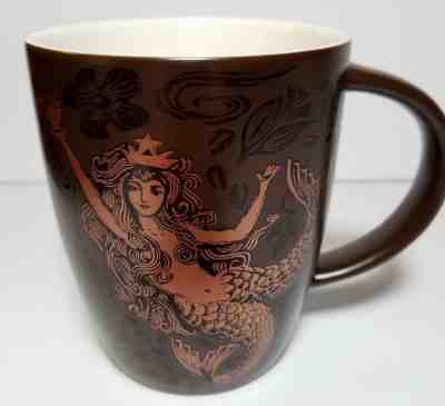 Starbucks Coffee Mug Mermaid Bone China Siren 2011 40th Anniversary Canada Brown - Sold on eBay Nov, 18th 2018 for $14.38
